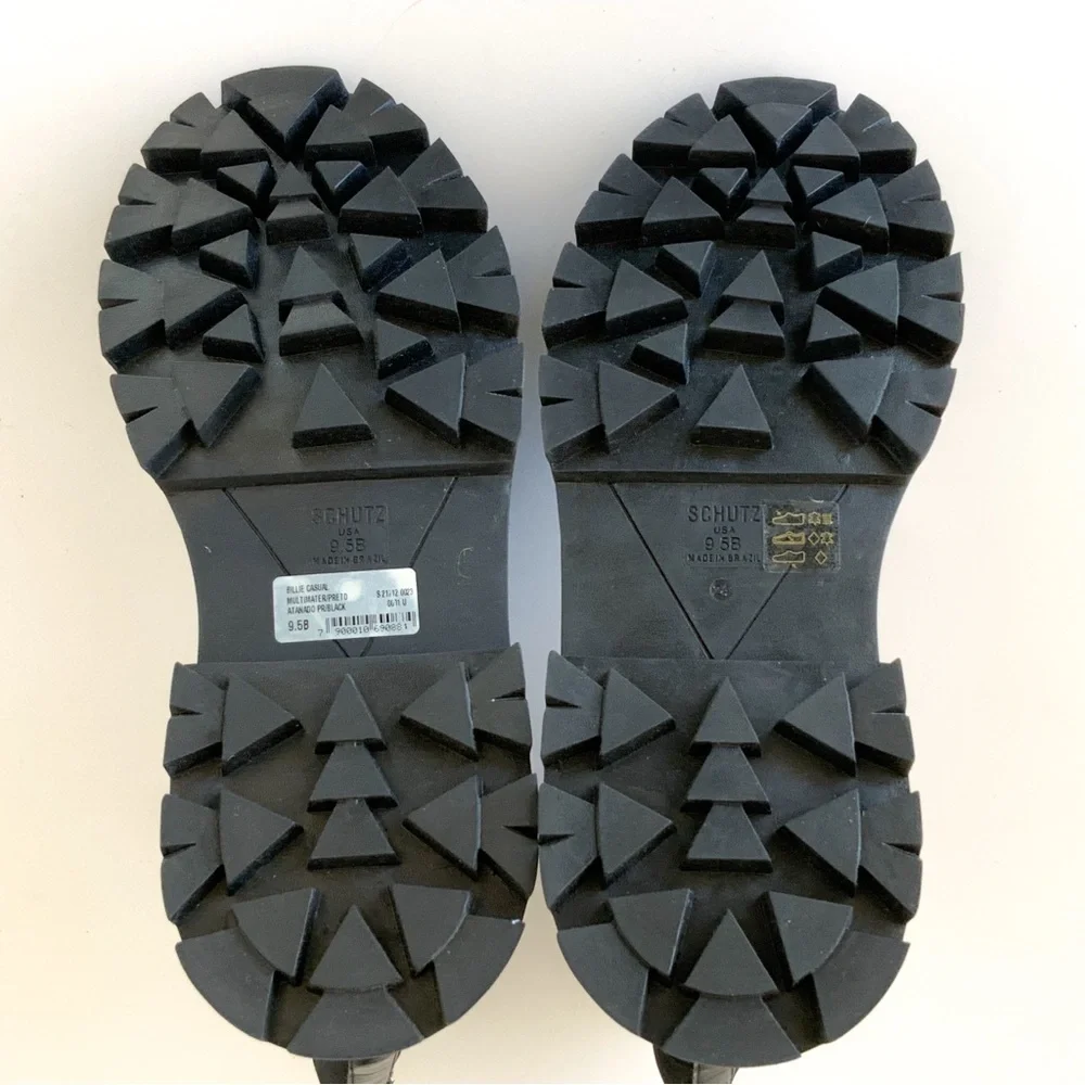 Schutz NWOT Billie Casual Atanado Black Boots Size 9.5 - Picture 4 of 11